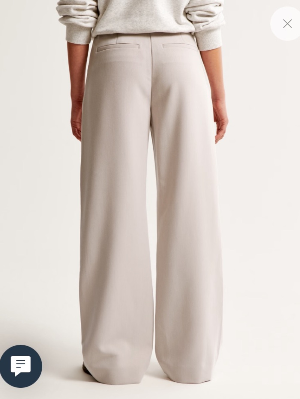 Abercrombie & Fitch Sloane Tailored Wide Leg Trouser Pants Size 26 Short NWT - Picture 5 of 16
